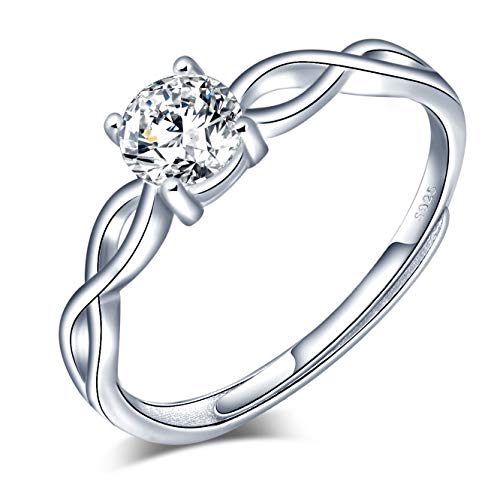 INFINIONLY Fashion Rings anello infinito argento regolabile
