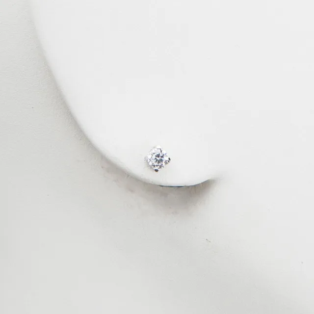 Chic Ad Hoc Orecchini Punto luce perno argento zircone 4mm