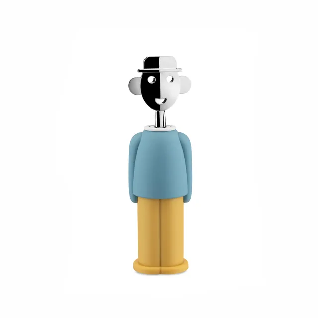 Alessi AAM23 Alessandro Cavatappi Azzurro Giallo 21 cm