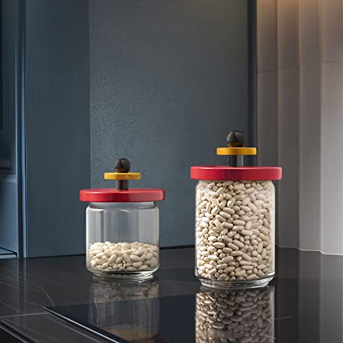 Alessi ES16/75 Mr Sottsass barattolo vetro ermetico 12 cm