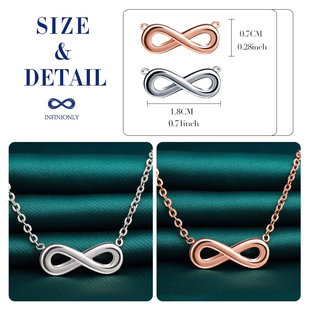 Infinionly Fashion Necklaces Collana Infinito Multicolor