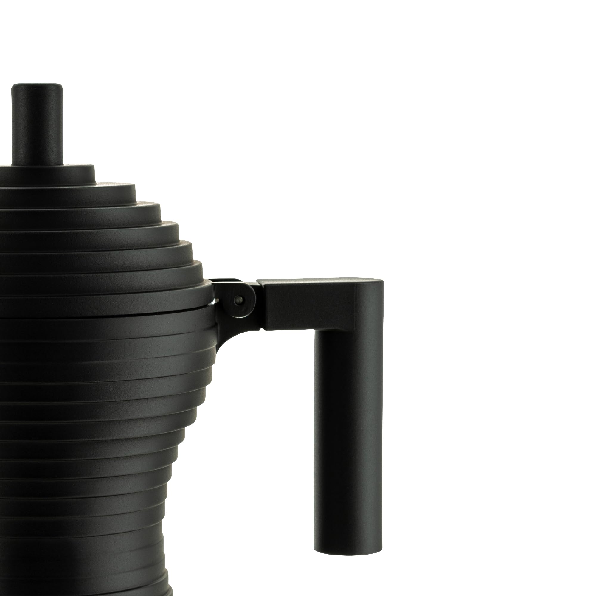 Alessi Pulcina MDL02/3 Moka Alluminio 3 Tazze Nera