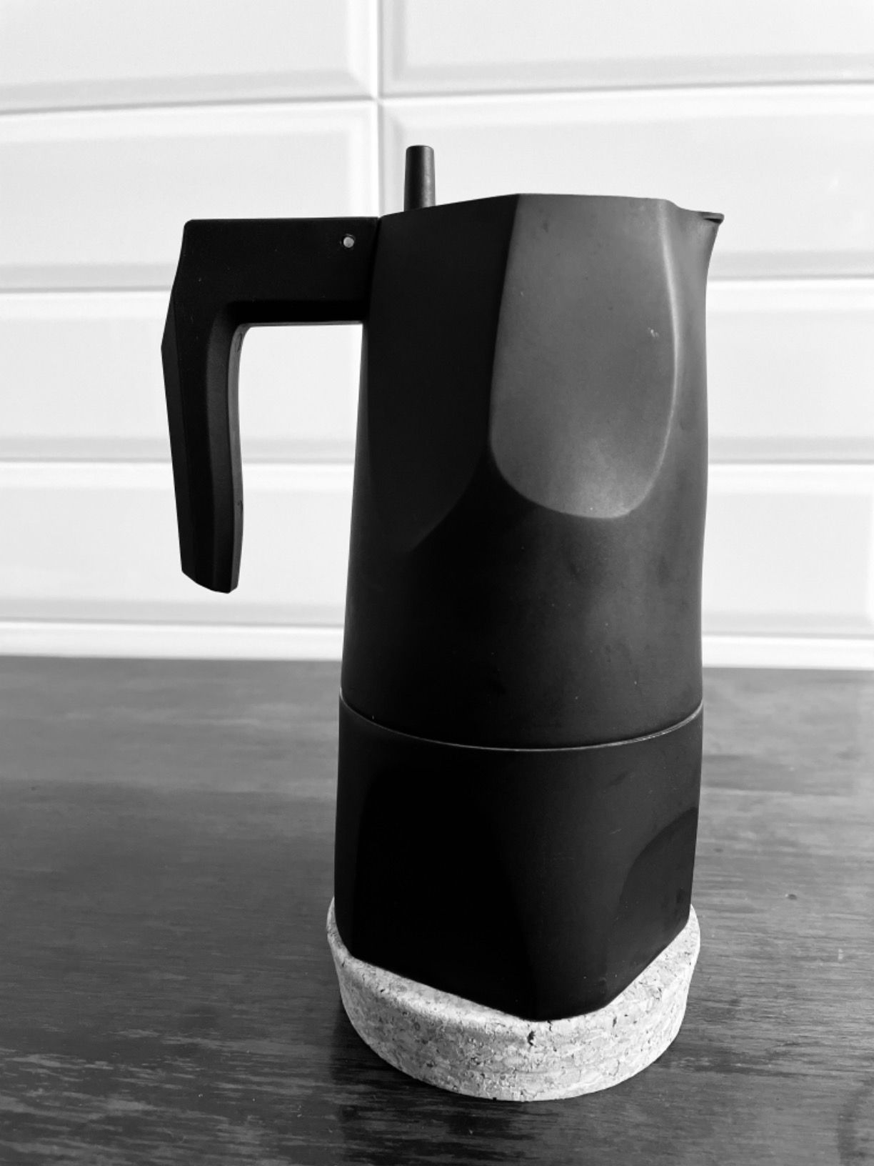 Alessi Ossidiana MT18/3 B caffettiera nera 3 tazze