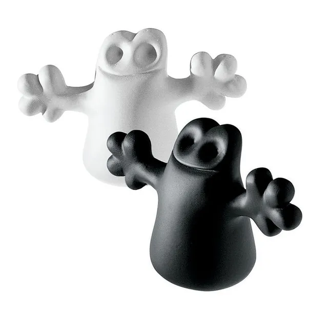 Alessi AMDR01 S3 Carlo set 2 tappi bottiglia nero bianco