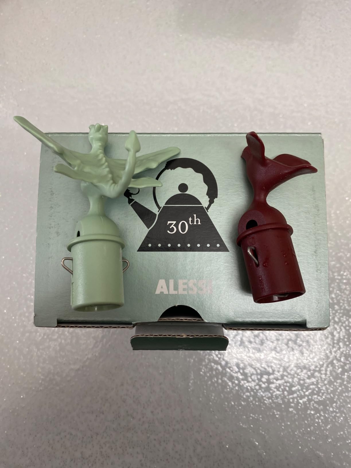Alessi MGWH30S2 fischietti oro 2 pezzi bollitore