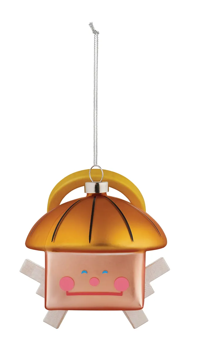 Alessi Quadrangelo GJ02/14 decorazione natalizia vetro angelo