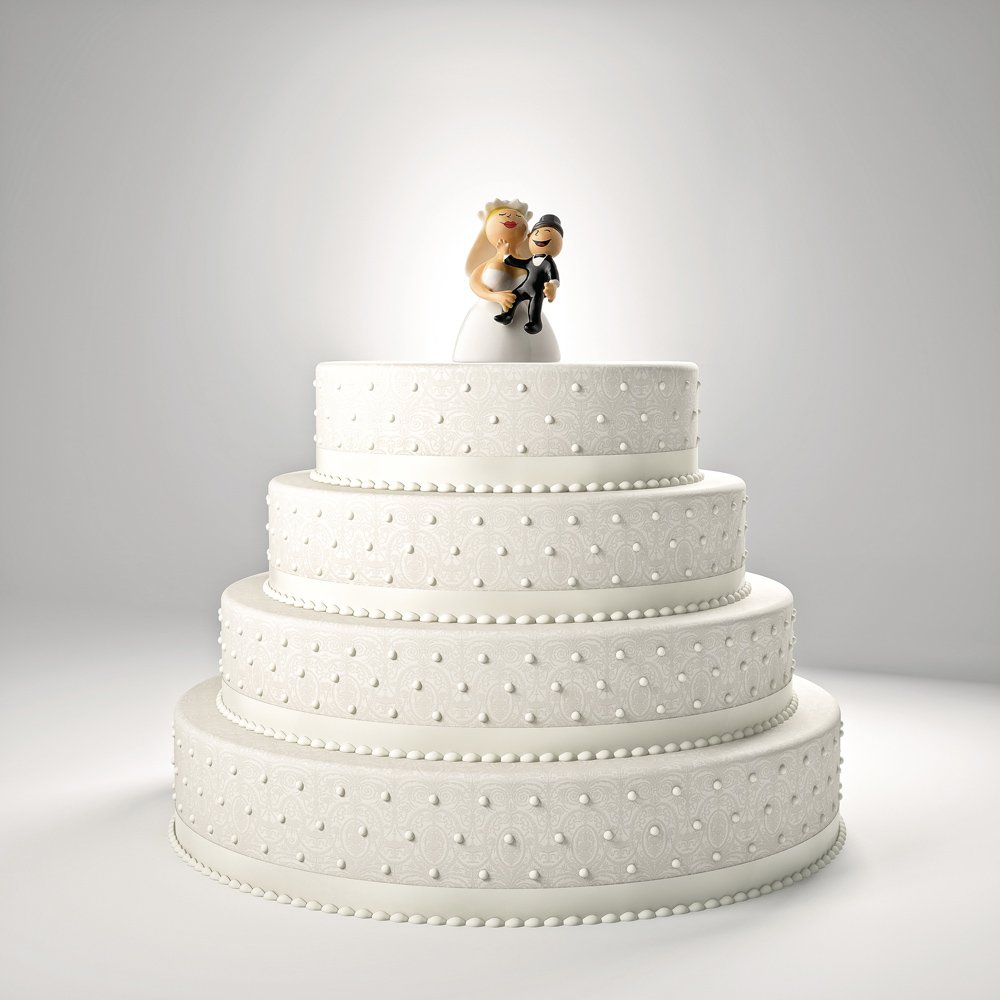 Alessi Abbracciami Amore Mio AMGI59 statuina torta porcellana