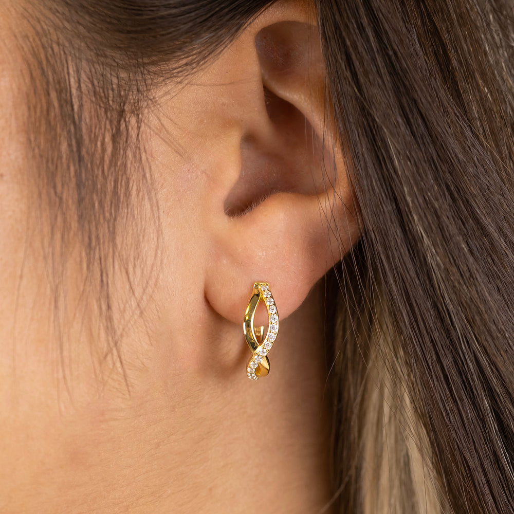 Engelsrufer Paradise orecchini a cerchio argento oro zirconia