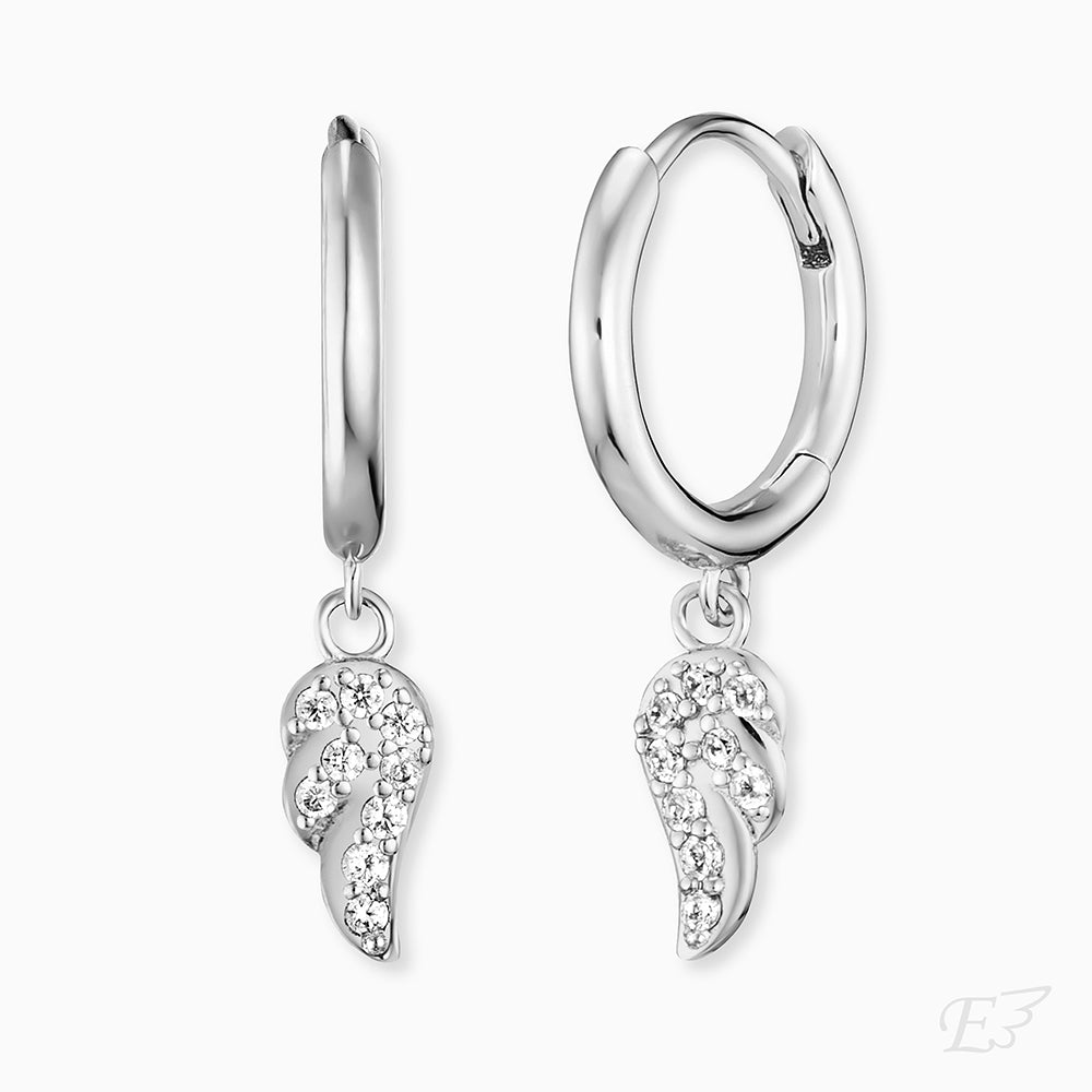 Engelsrufer Flying Wings Cerchi Ala Zirconi Argento