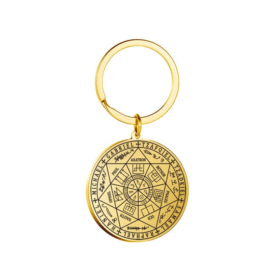 Eueavan 7 Arcangeli collana amuleto argento San Michele