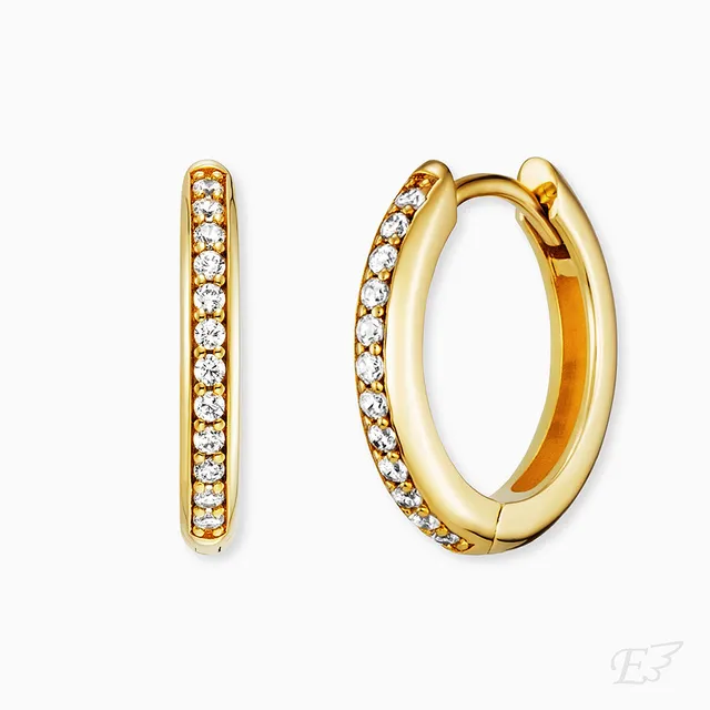 Engelsrufer Lola Creole Orecchini Cerchi Argento Oro Zirconia