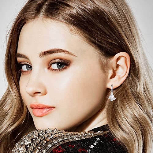 INFINIONLY Fashion Orecchini Farfalla Argento 925 Zirconi