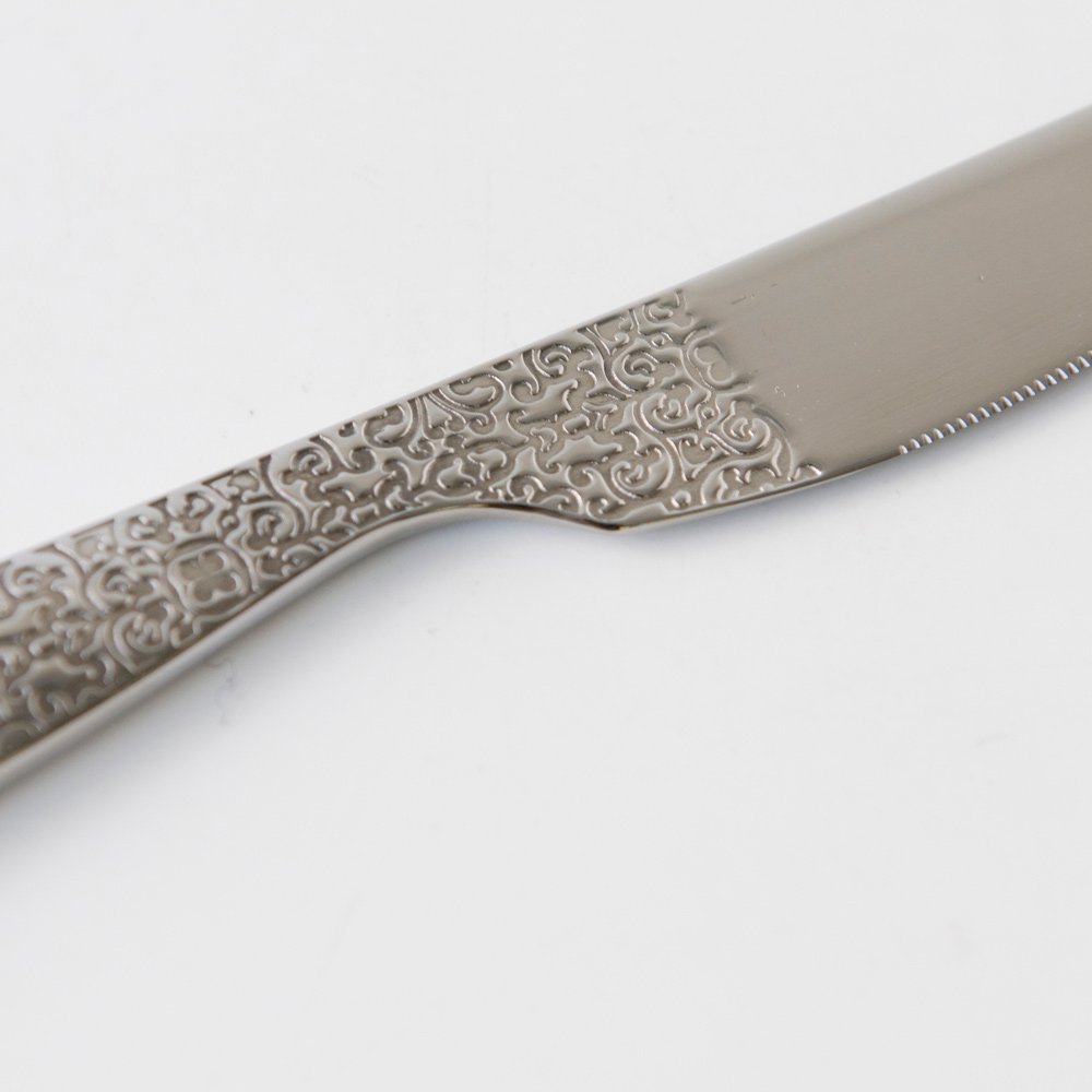 Alessi Dressed coltello tavola acciaio decoro 21 cm