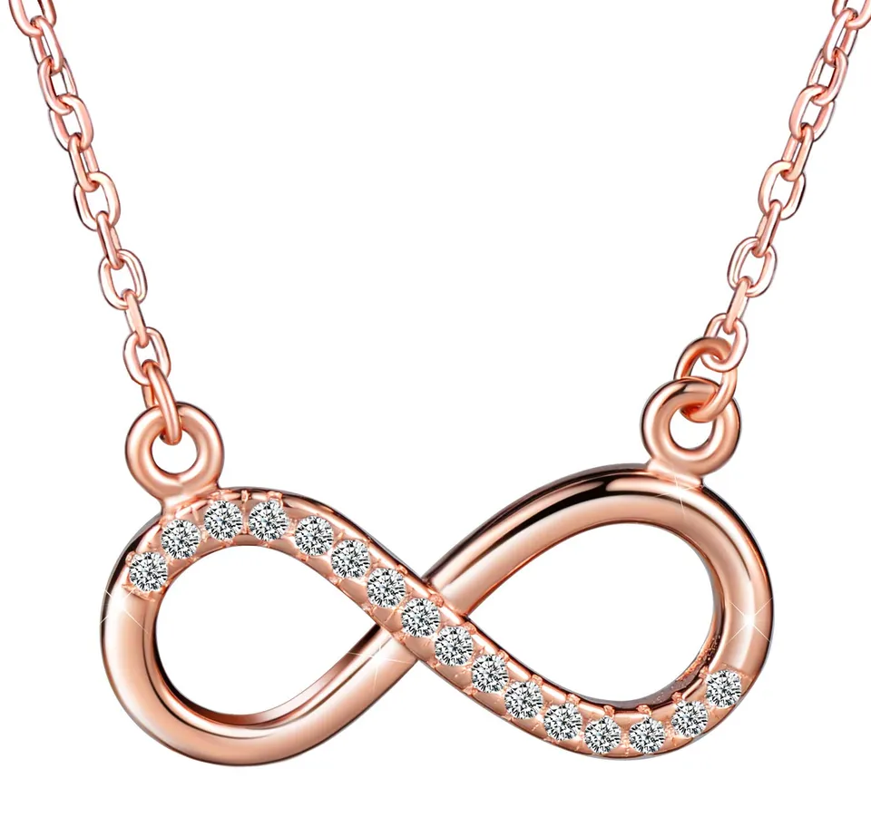 Infinionly Fashion collana infinito argento oro rosa