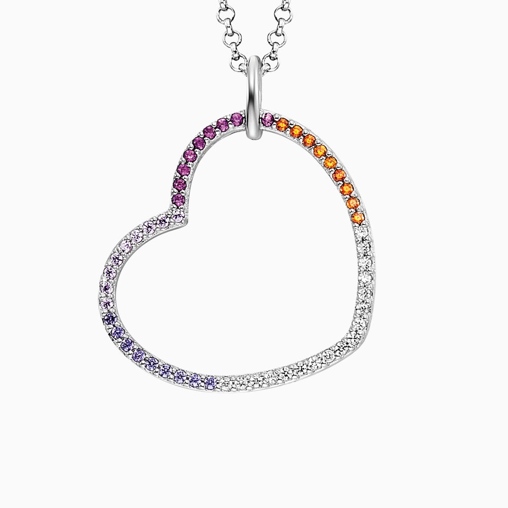 Engelsrufer Cuore Collana Argento 925 Zirconia Multicolor