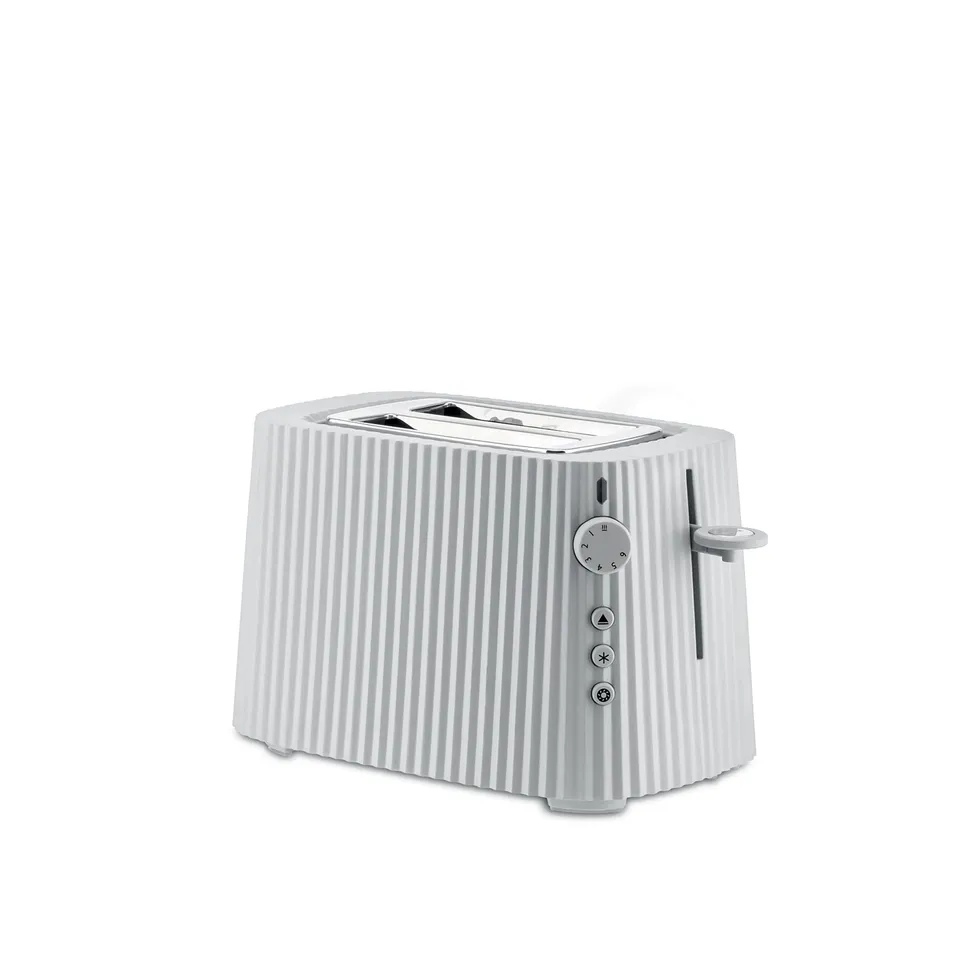 Alessi Plissé tostapane bianco resina 6 livelli doratura