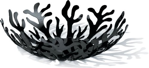 Alessi Mediterraneo ESI01/29 B fruttiera nera acciaio 29 cm