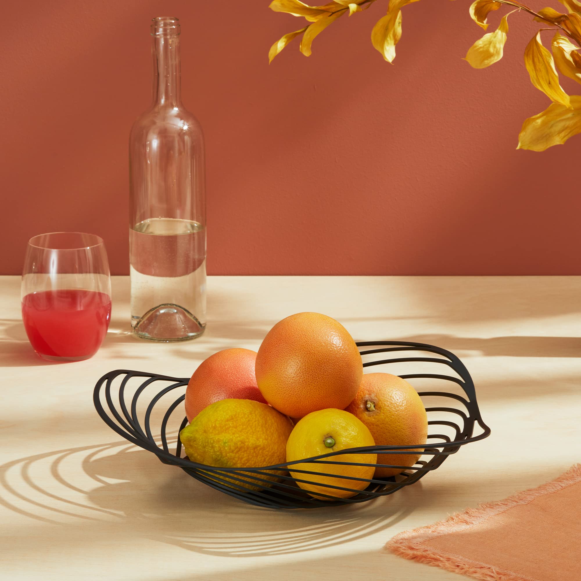 ALESSI Trinity ACO03 B fruttiera acciaio nera 33 cm