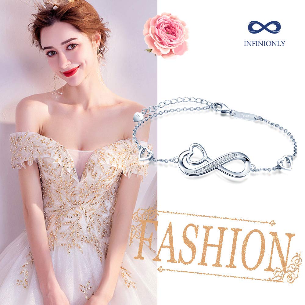 Infinionly Fashion bracciale argento 925 cuore infinito