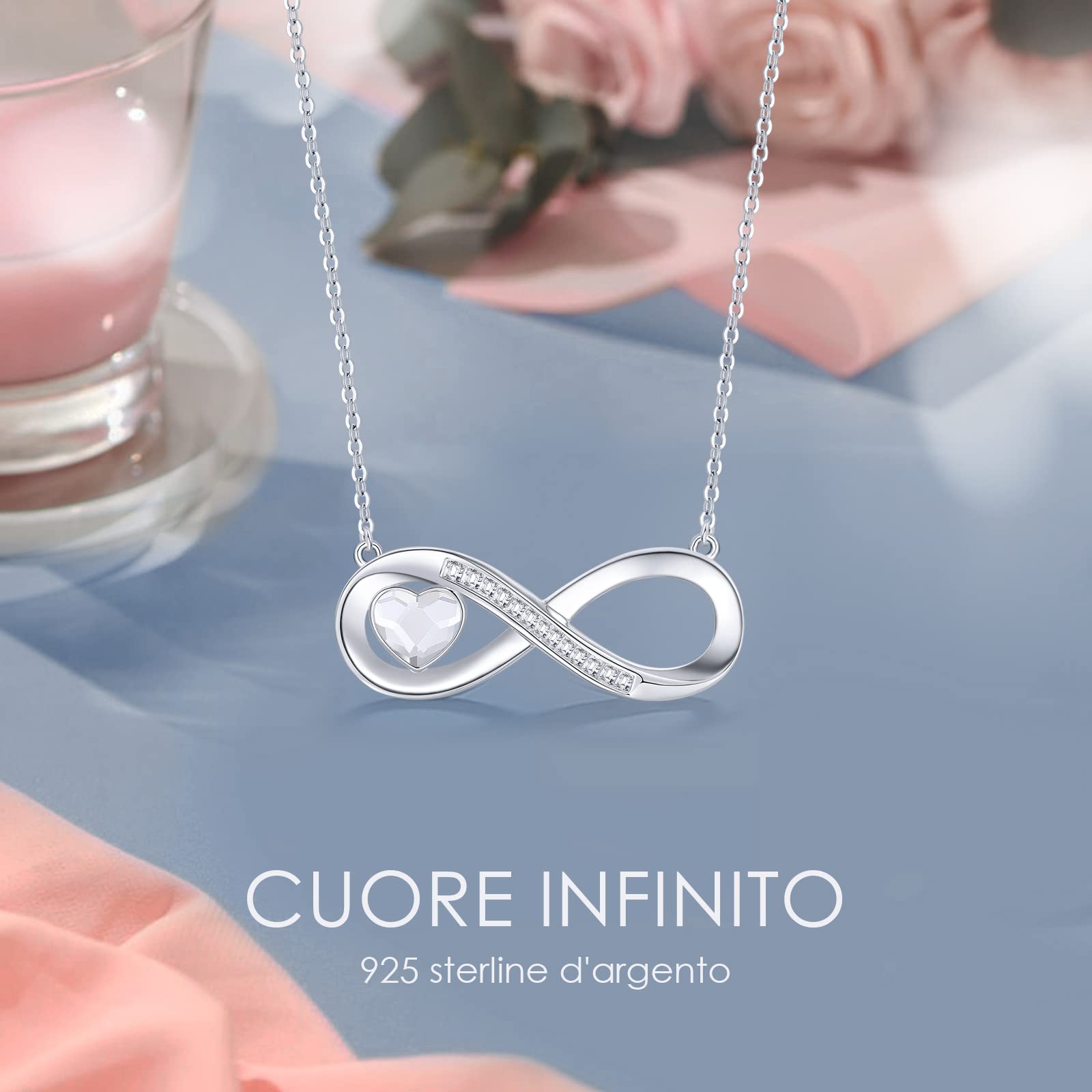 Louisa Secret Infinito Collana Donna Argento 925 Bianco