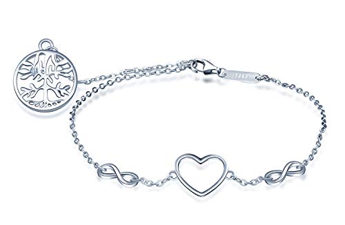 INFINIONLY bracciale argento 925 cuore infinito zirconi donna