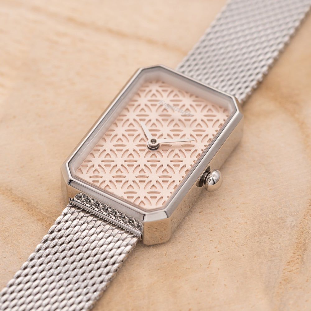 Engelsrufer Uhren Lebensblume Orologio Acciaio bicolore mesh