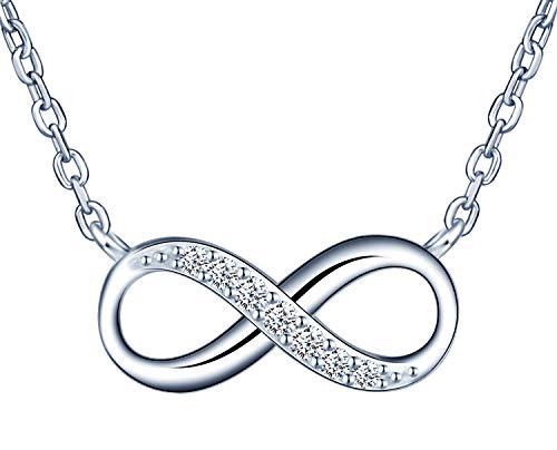 INFINIONLY Collana Infinito Mini in Argento 925 con Zirconi