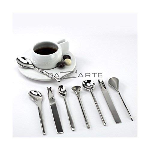 Alessi MSPOONSET Set 8 Cucchiaini Caffè Acciaio 18/10