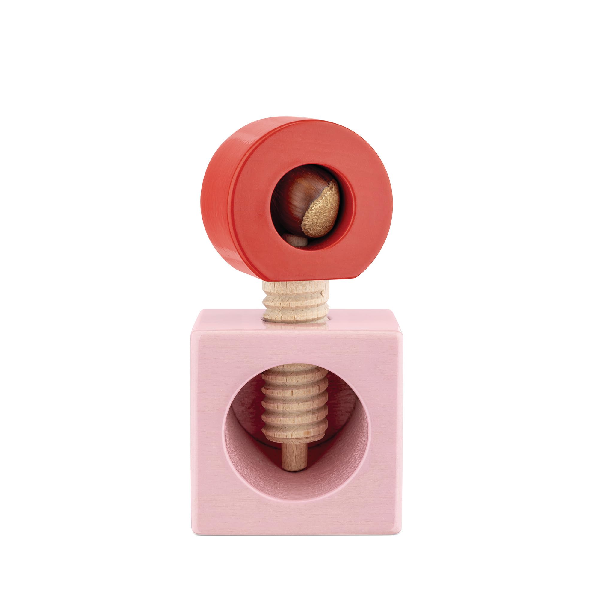 Alessi Twergi ES20 2 schiaccianoci legno rosa rosso