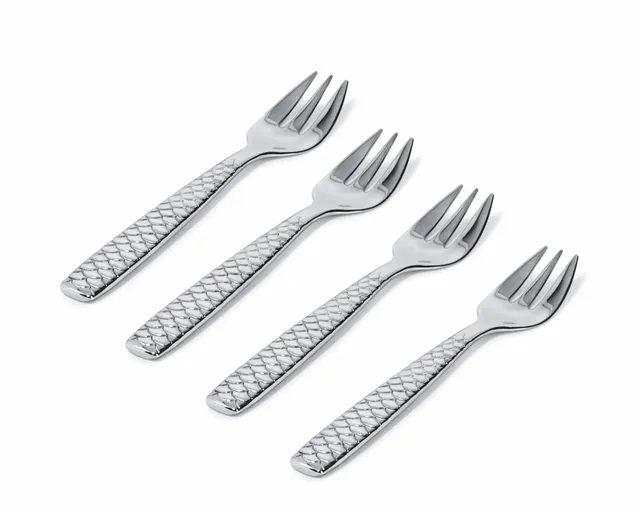 Alessi Colombina Fish FM23/36S4 forchettine ostriche set 4 pezzi acciaio