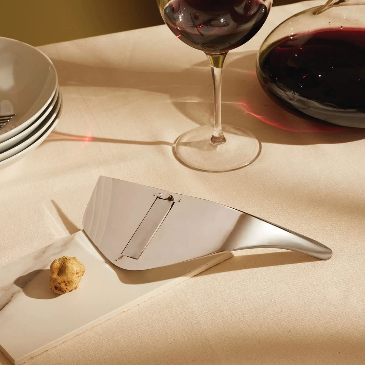 Alessi Alba UNS04 affettatartufi acciaio inox lucido