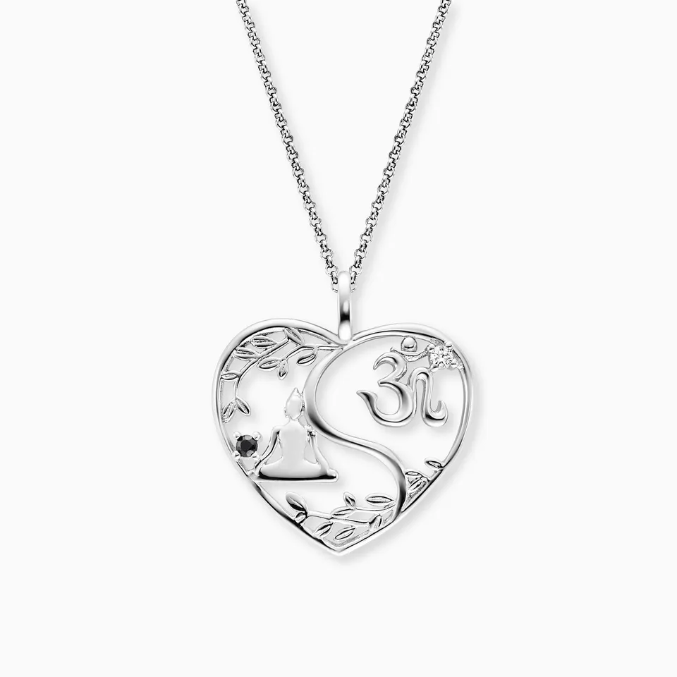 Engelsrufer Halsketten Yin Yang Herz collana argento 925 zirconia