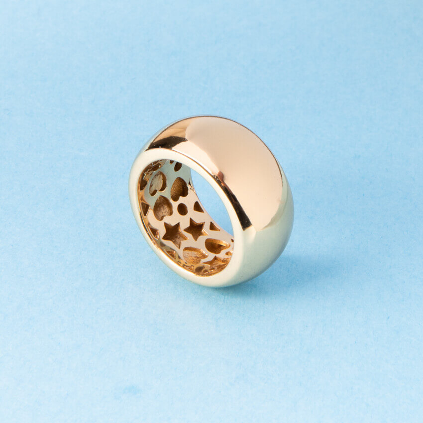 Chic Ad Hoc Anello Fascia Stondata Oro Anello