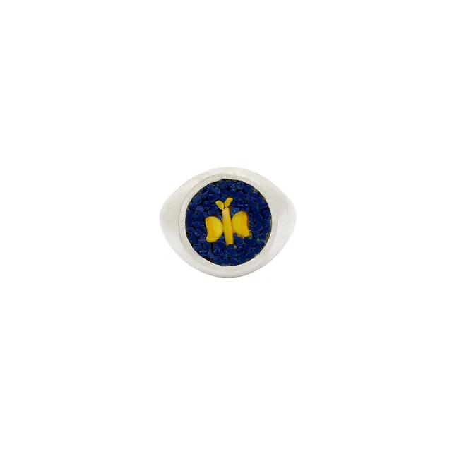 Le Sibille Anelli Farfalla Anello argento regolabile mosaico
