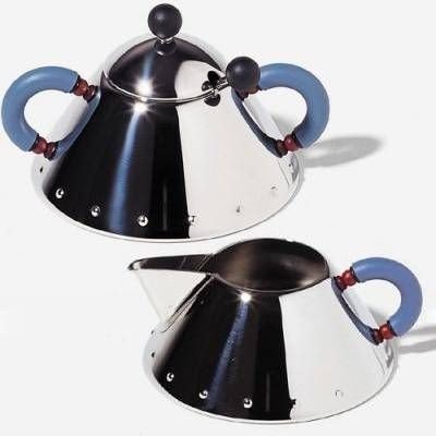 Alessi 9096 cremiera acciaio azzurra manico azzurro