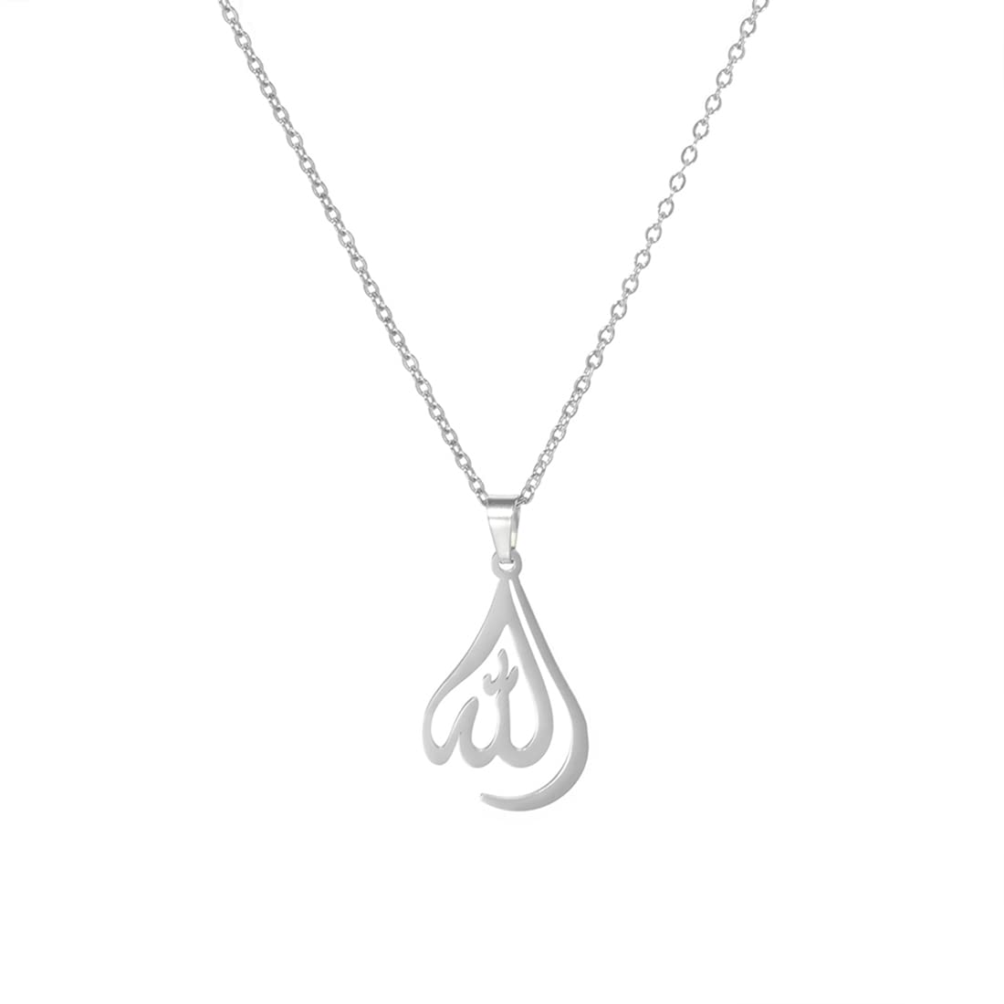 EUEAVAN Necklaces collana Allah argento stratificato islamica
