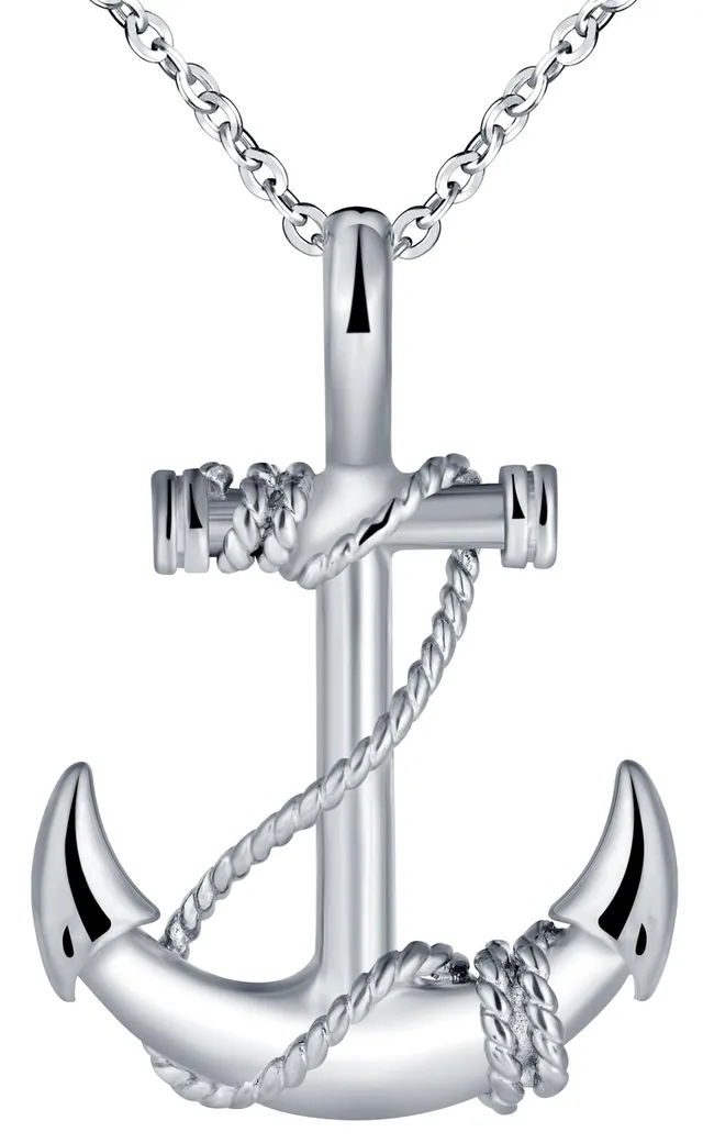 INFINIONLY Fashion collana ancora acciaio argento uomo