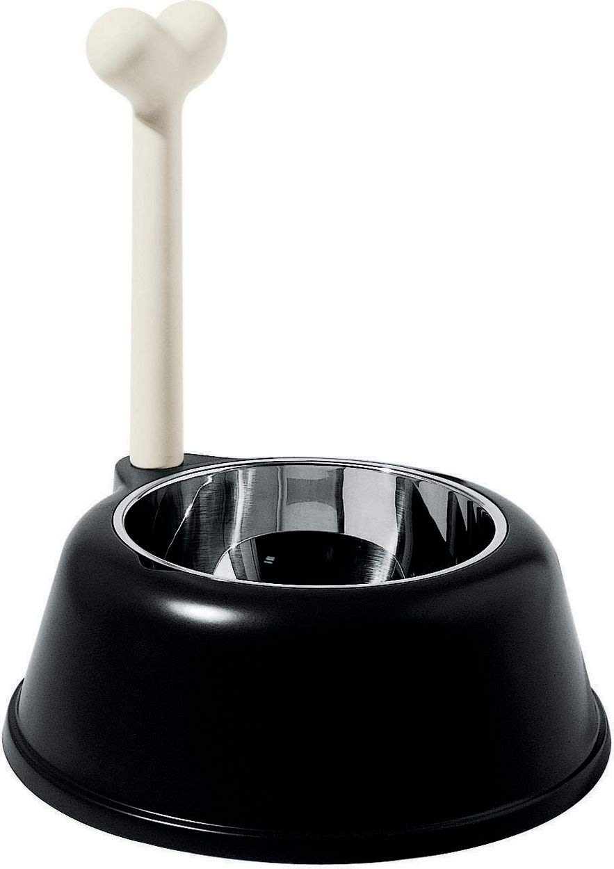 Alessi Lupita AMMI02 B ciotola per cani nera acciaio inox