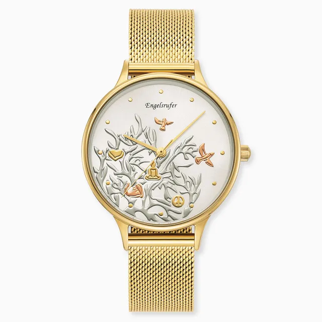 Engelsrufer Uhren Lebensbaum orologio oro mesh