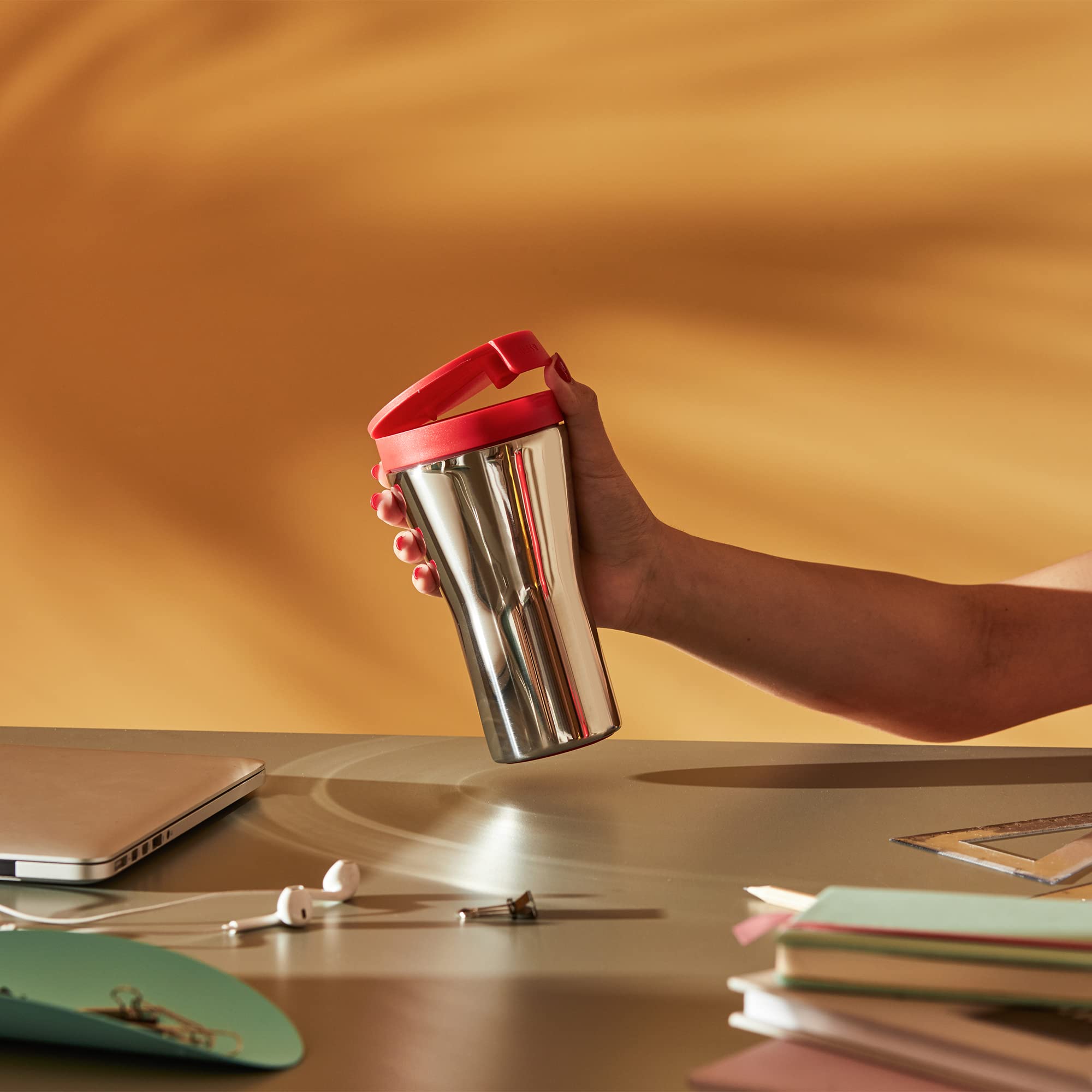 Alessi Caffa GIA24 R Travel Mug Acciaio Rossa