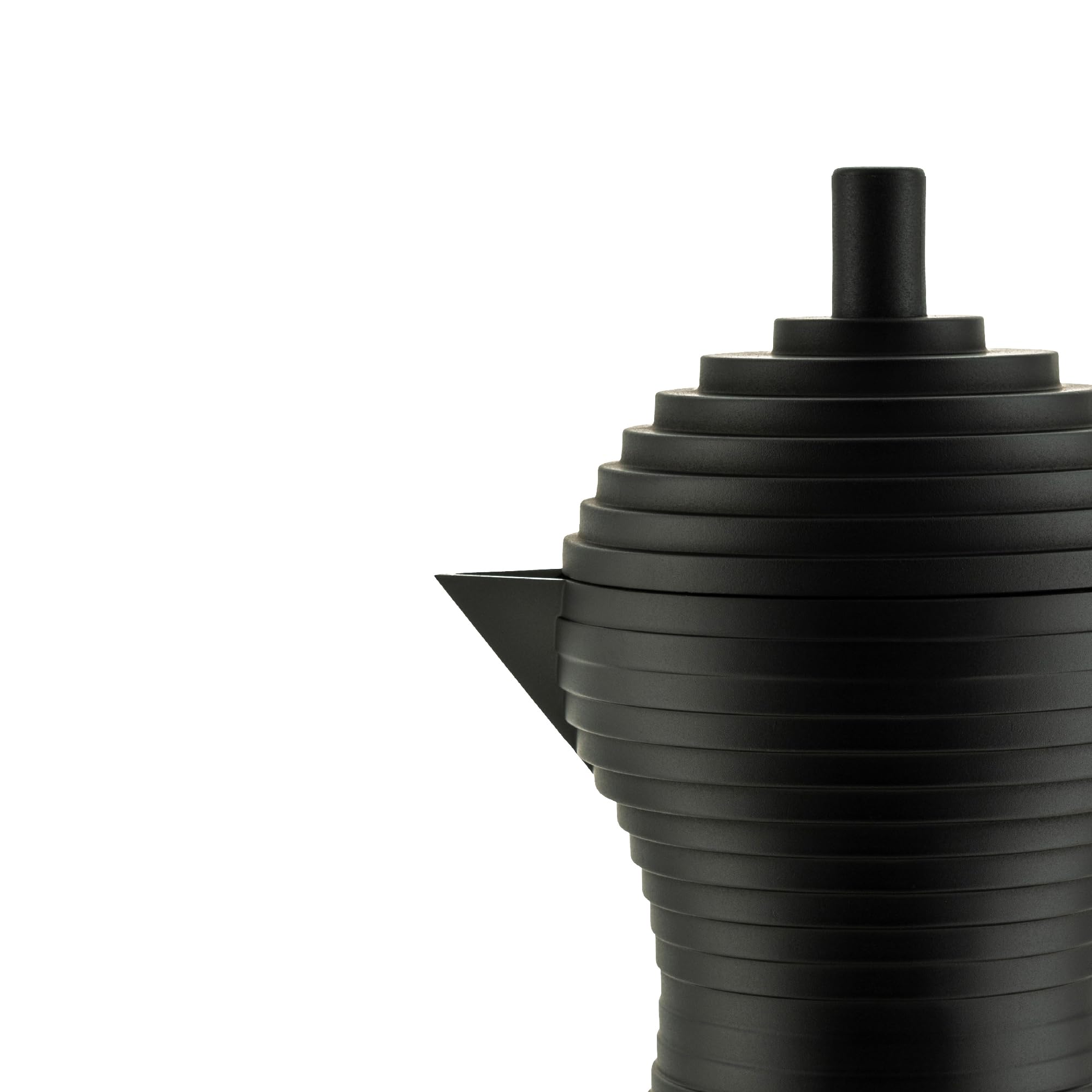 Alessi Pulcina MDL02/3 Moka Alluminio 3 Tazze Nera