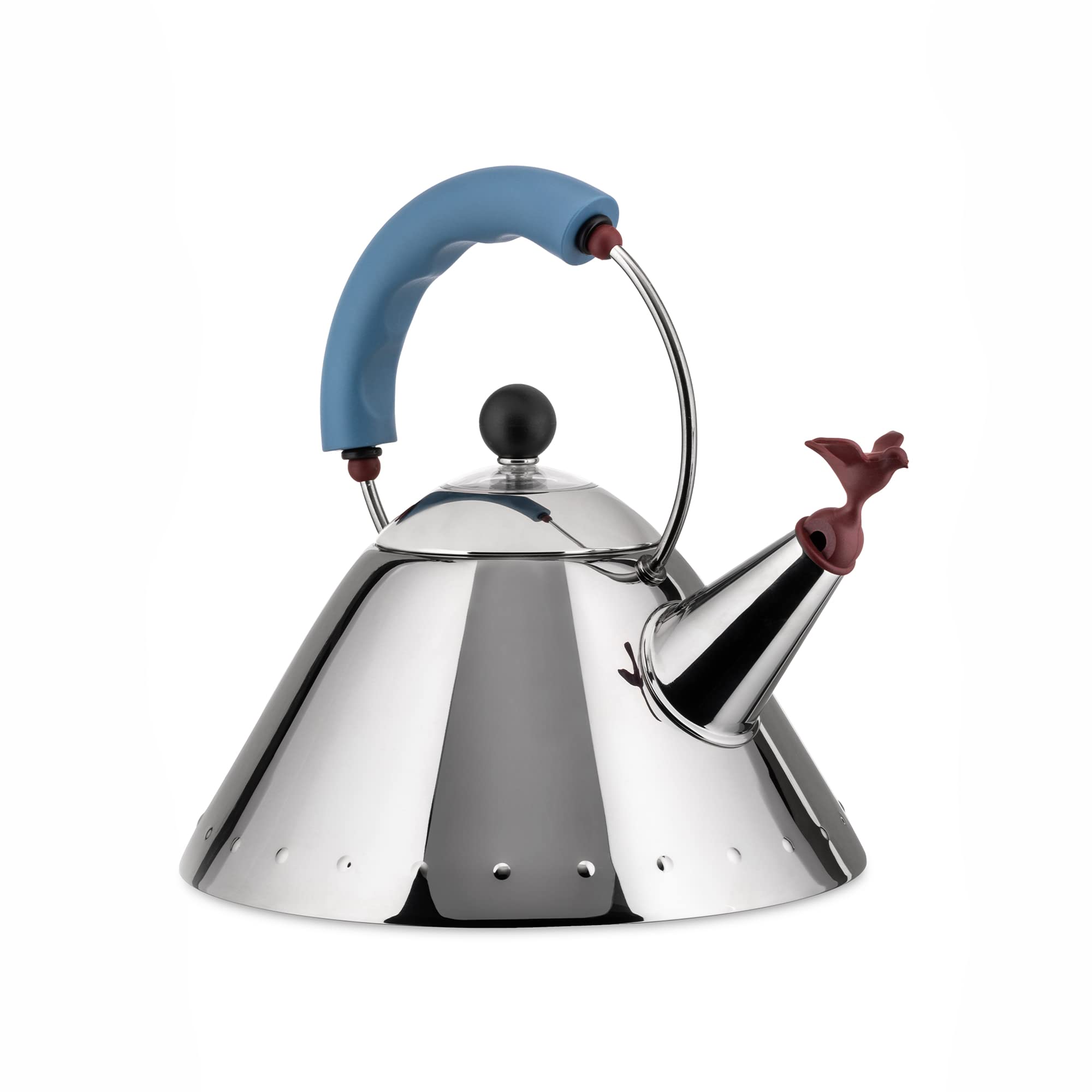 Alessi 9093 Bollitore Acciaio Azzurro Fischietto 2 L