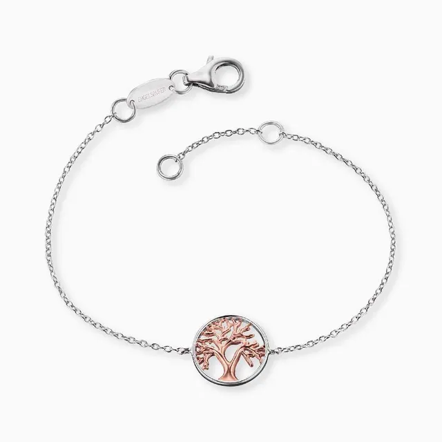 Engelsrufer Lebensbaum bracciale argento bicolor