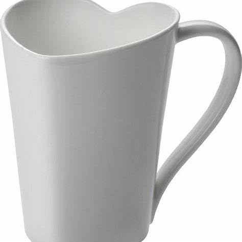 Alessi Mug To MMI24 tazza cuore bone china bianca 30 cl