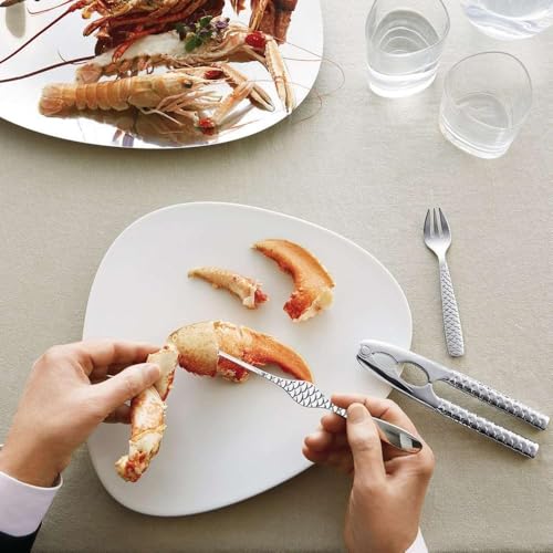 Alessi Colombina Fish FM23/43S4 4 Forchettine Crostacei Acciaio