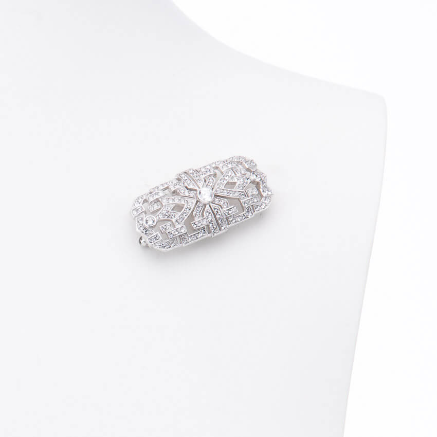 Chic Ad Hoc Spilla rettangolare liberty argento