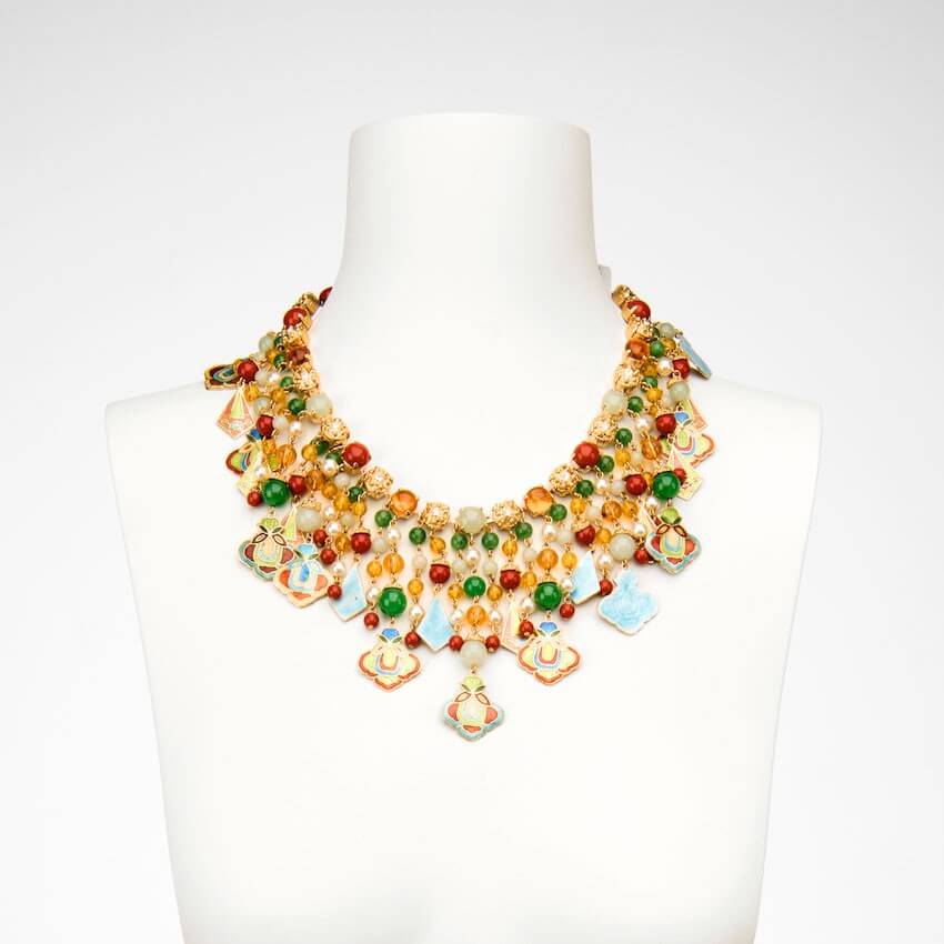 Chic Ad Hoc Collane Cascata smalto collana multicolor