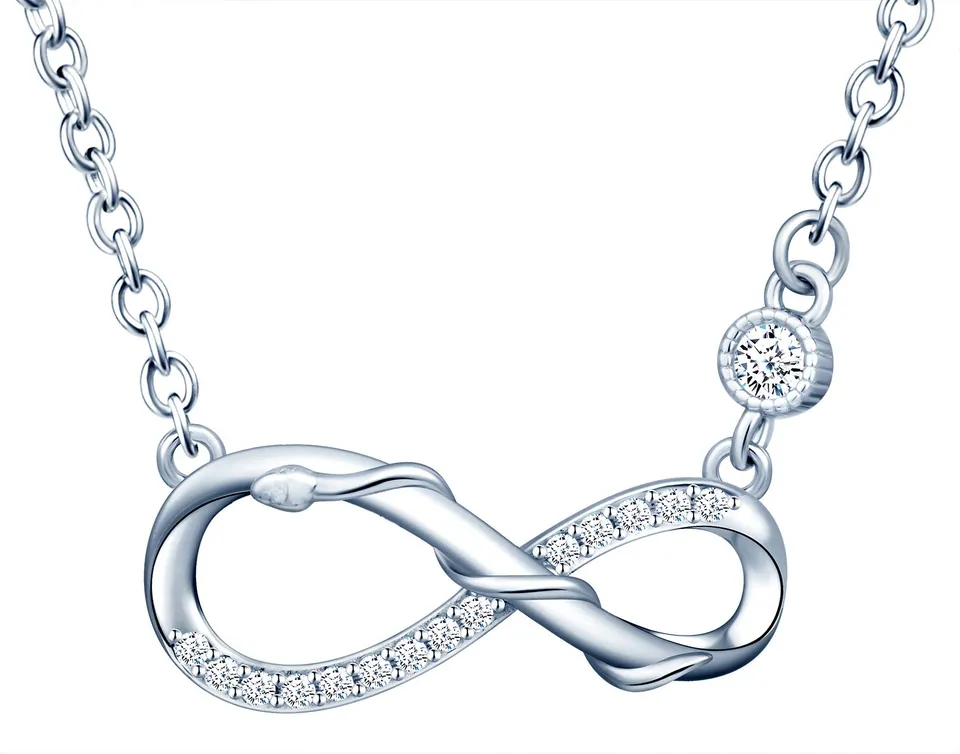 INFINIONLY Fashion Collana argento 925 infinito serpente