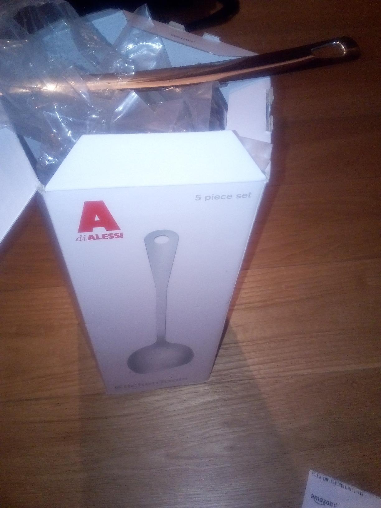 Alessi AJM19S5 set mestoli cucina 5 pezzi acciaio 18/10