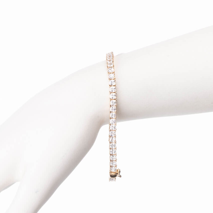 Chic Ad Hoc Bracciali tennis carré bracciale oro zirconi